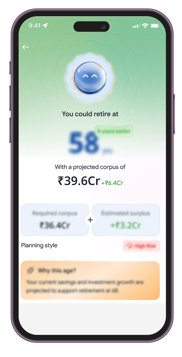 Fintoo retirement planning screen